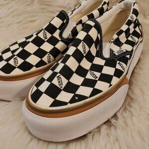 VANS Era Stacked Checkerboard Slip On Canvas Shoes